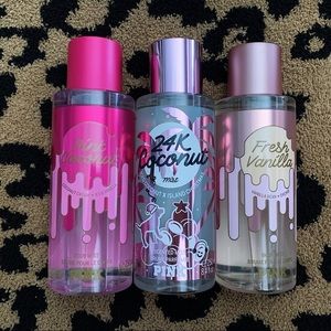 VS PINK set of 3 body mists